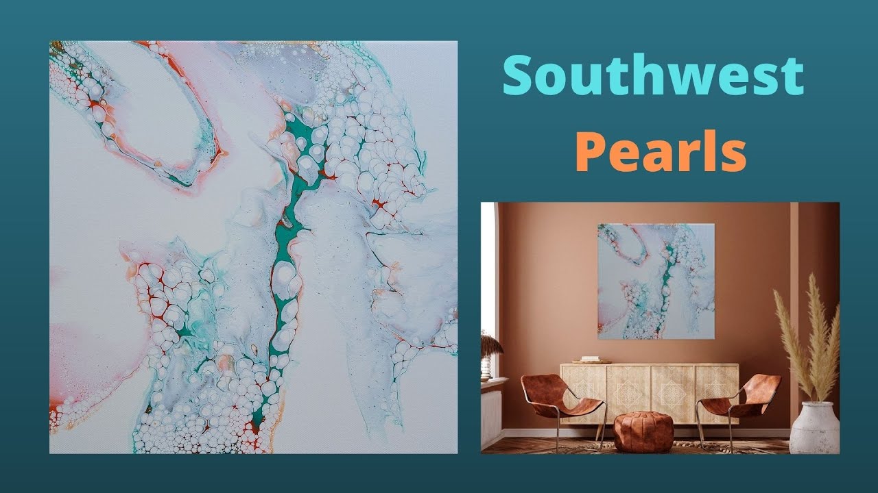 Southwest Pearl Pour 🎨 Fluid Art - Pearl recipe - Dwight Pours link
