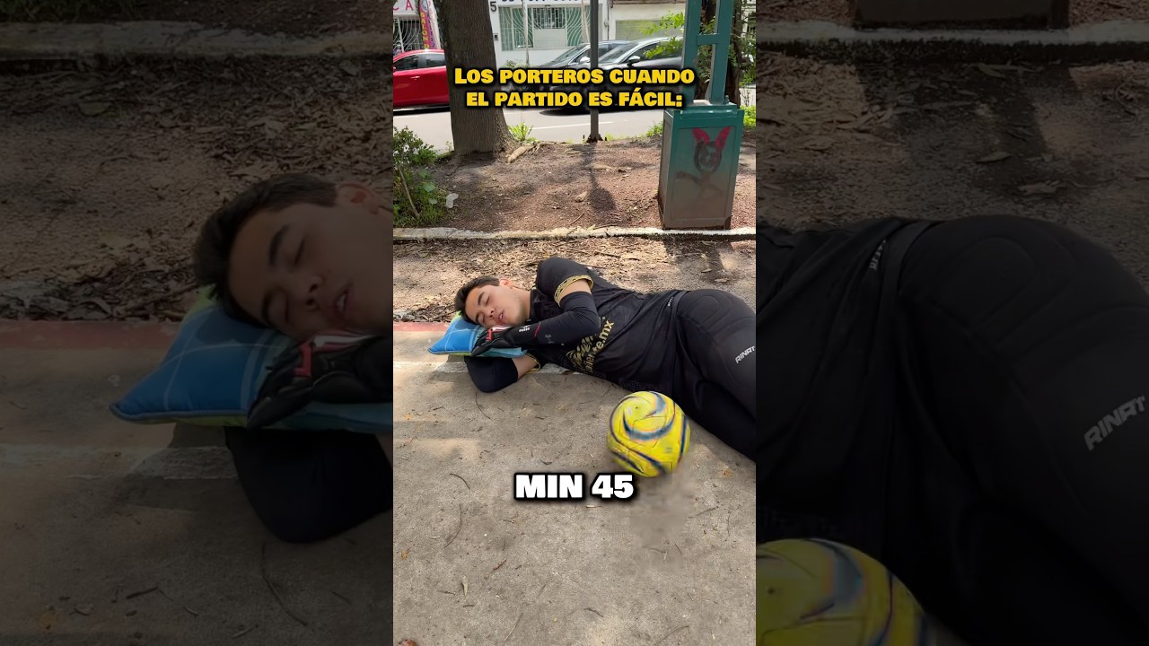 Porteros cuando el partido es aburrido 🧤😴 #futbol #shortsviral #portero