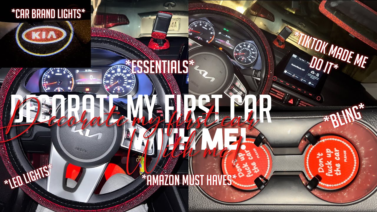 DECORATE MY FIRST CAR WITH ME!/ CAR TOUR! (New car accessories/ Amazon must haves)