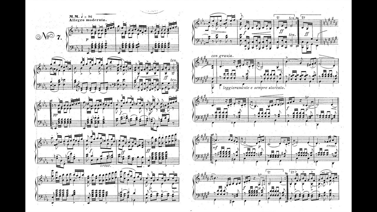 Liszt S.484-7 Bunte Reihe Bolero 24 Stücke von Ferdinand David 李斯特 五彩的序列 リスト Score Sheet 譜 乐谱 【Kero】