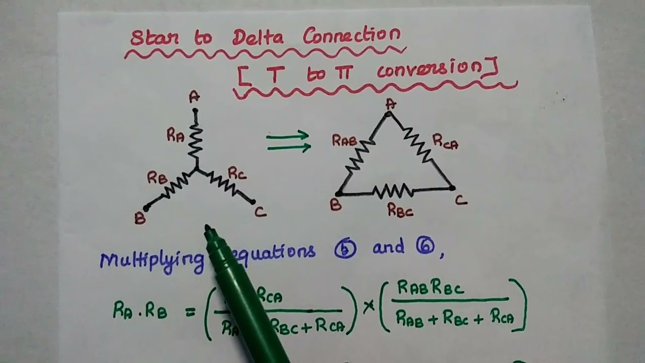 Star to Delta and Delta to Star conversion Techniques - Circuit Theory - Circuit Analysis