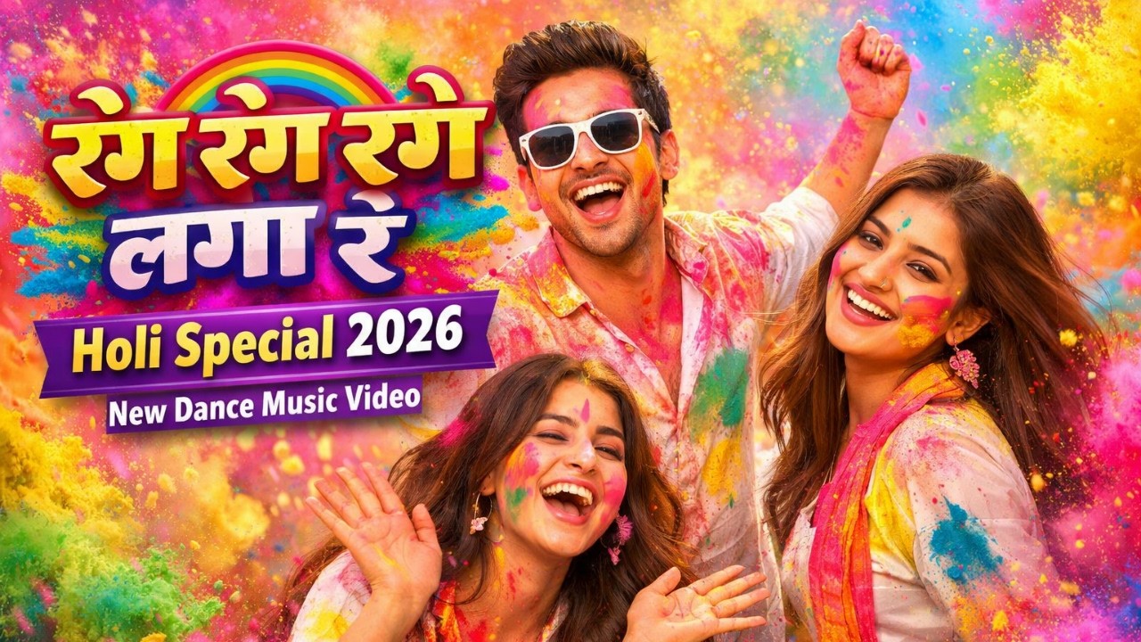 रंग रंग रंग लगा रे ❤️ Holi Special Song 2026 | New Hindi Holi Dance Music Video | Festival of Colors