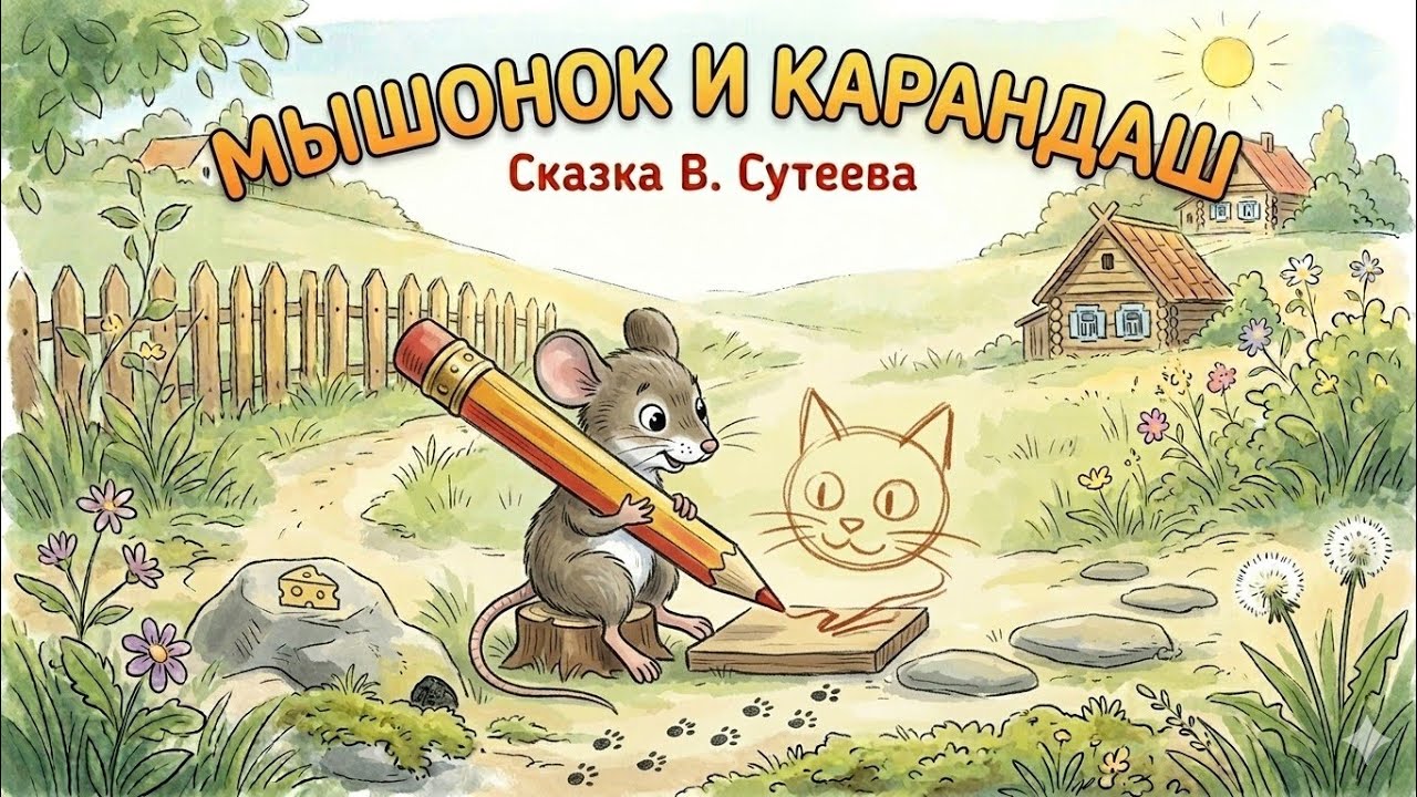 Сказка Мышонок и Карандаш .Сутеев В.Г.