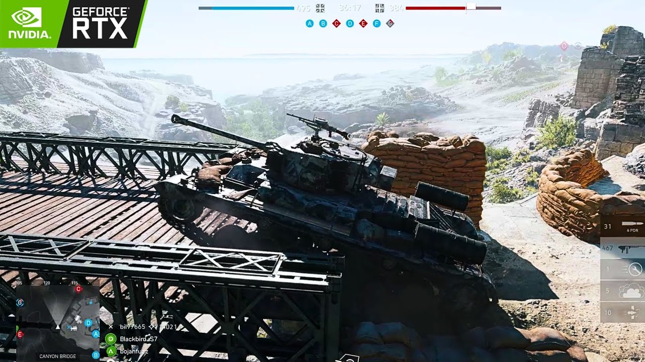 Battlefield V - Valentine Tank Perfect Match [No Deaths] | RTX Ultra