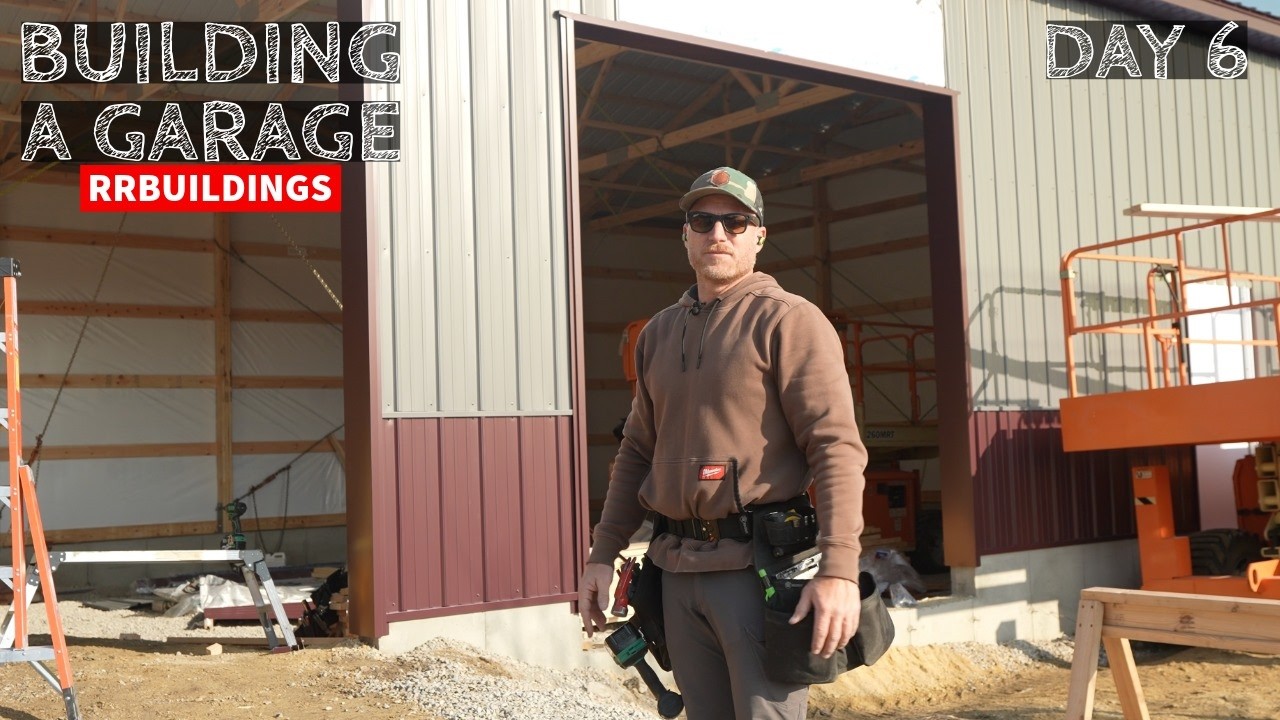 День 6. Строительство гаража в стиле каркасной конструкции.