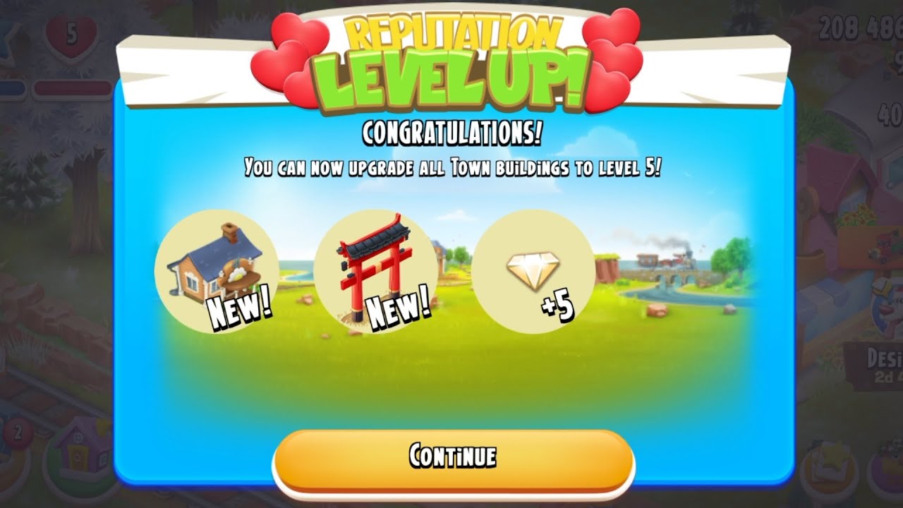 Hay Day How To reputation level up 5 and gameplay level 44