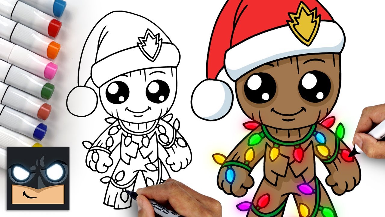 How To Draw Groot | Guardians of the Galaxy Holiday Special