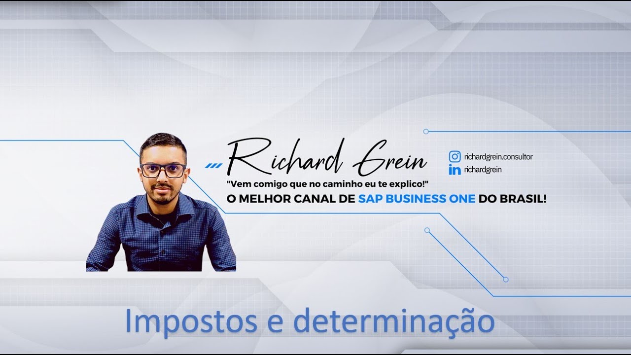 Impostos - criar código de imposto e determinação - SAP Business One
