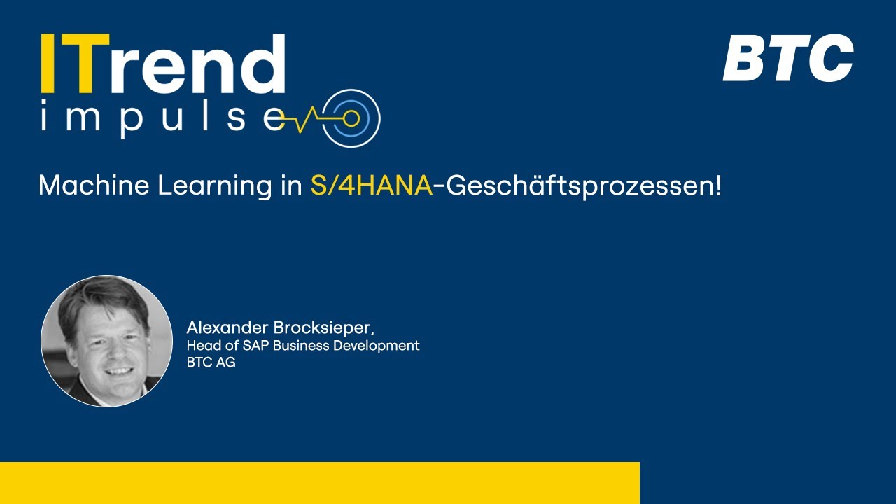 Machine Learning in S/4HANA-Geschäftsprozessen