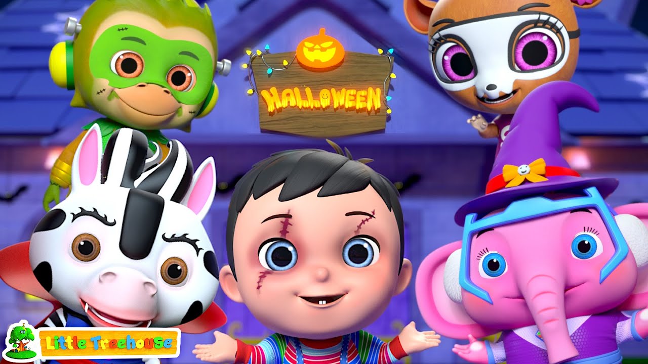Five Little Monster | Monster Song | Halloween Songs & Spooky Nursery Rhymes | Kids Cartoon Videos