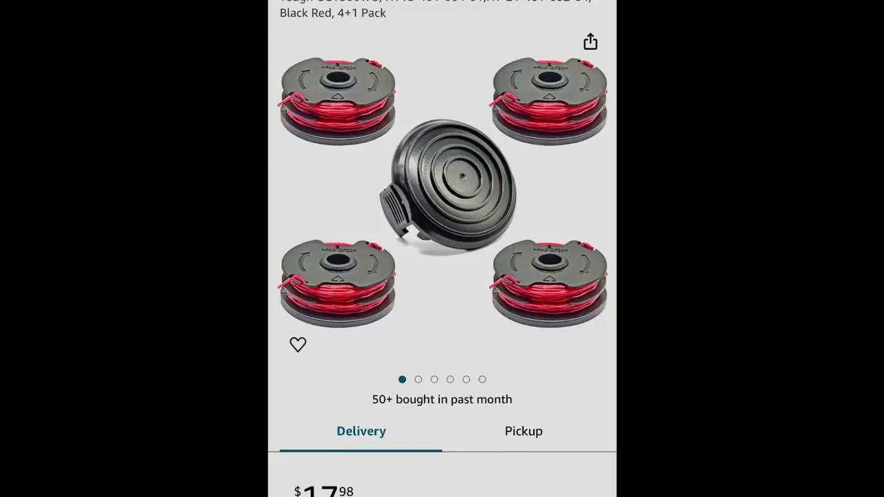 0.065'' Replacement Trimmer Spools & Cap Cover for Hyper Tough Weed Eater String Trimmer