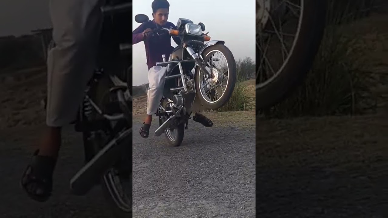 Baju jatt New TikTok video One wheeling on bike