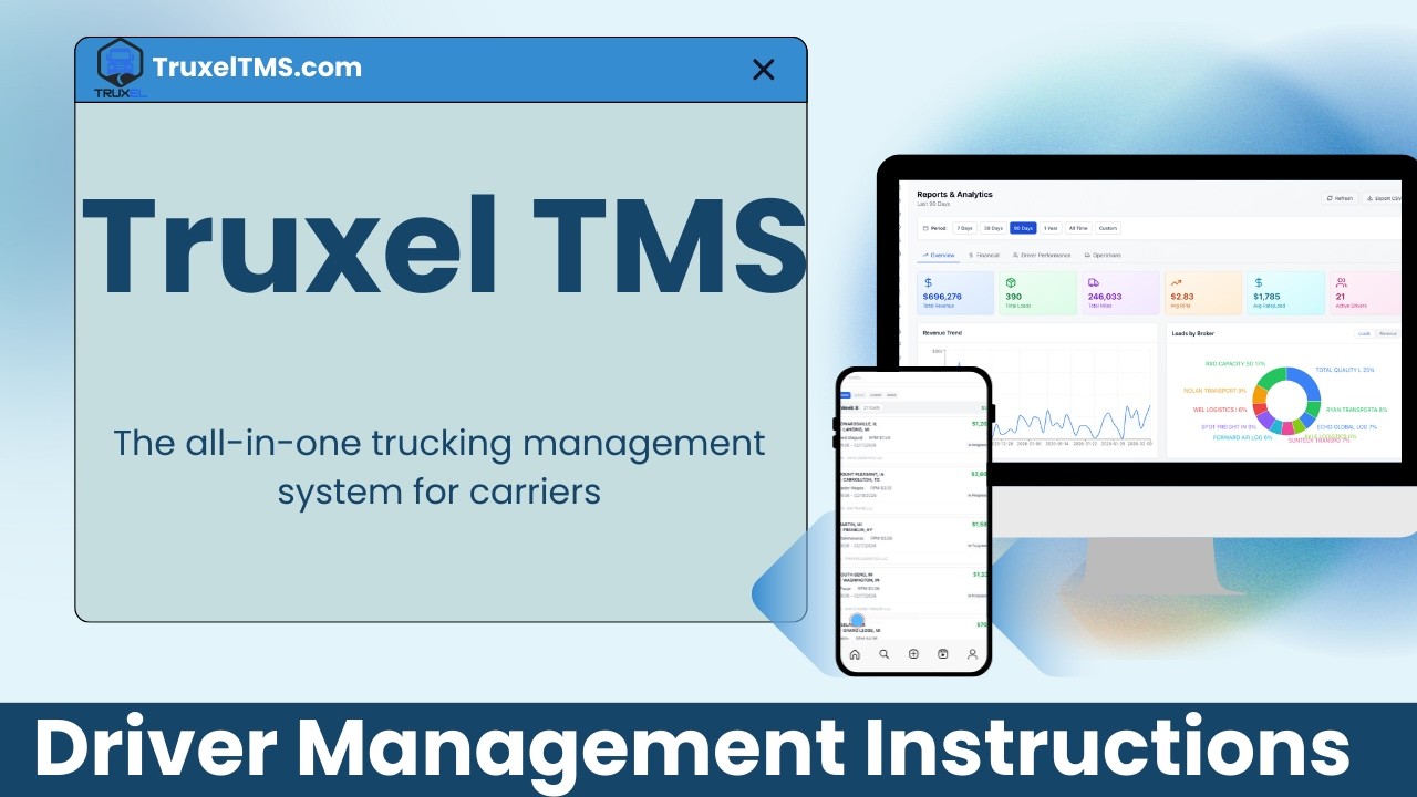 How to add drivers in Truxel TMS