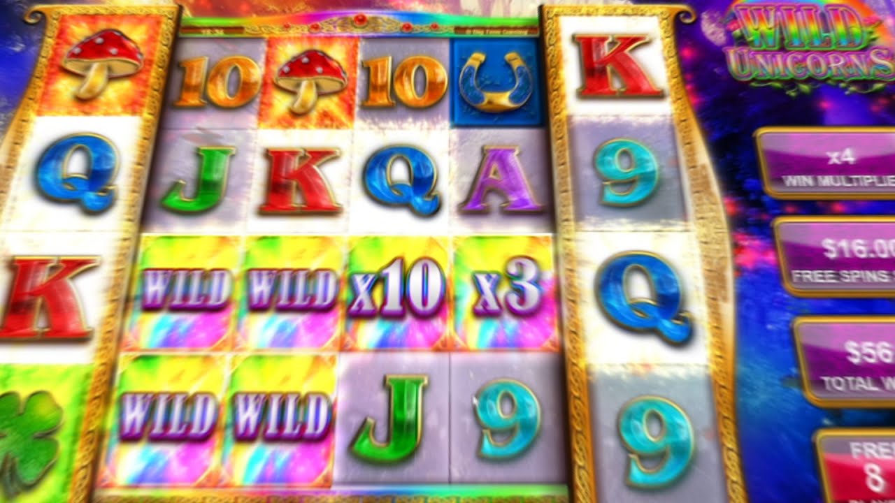 MASSIVE LAST SPIN ON WILD UNICORNS #newslots #bonus #casino
