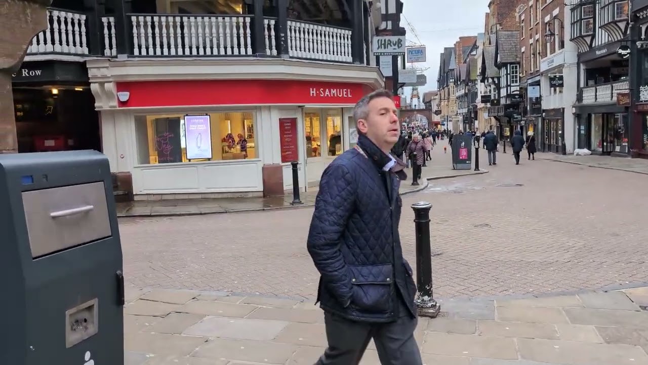 4K/60FPS🚶Chester City The Cross and  The Rows🚶Thurs 5 Feb 2026🚶
