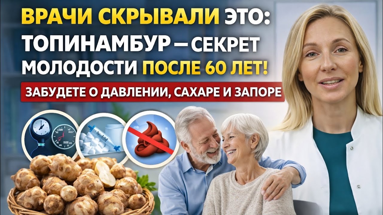 Врачи скрывали это! Топинамбур — секрет молодости после 60 лет 💥 Давление, сахар и запор уйдут!