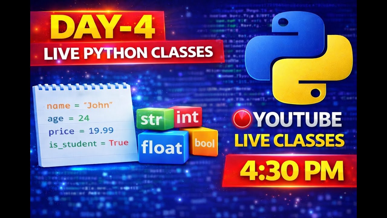 Python Class – Variables & Data Types (Day-4 Class)