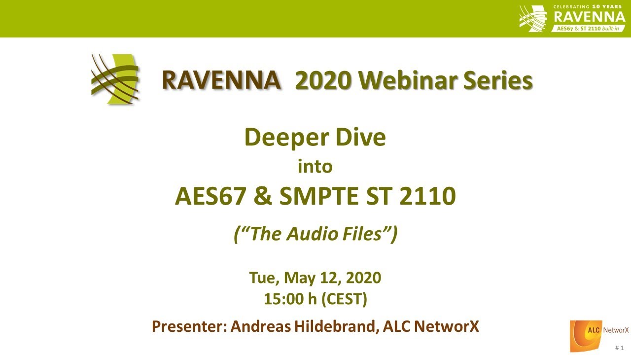 AES67 & ST 2110 Deeper Dive - The Audio Files