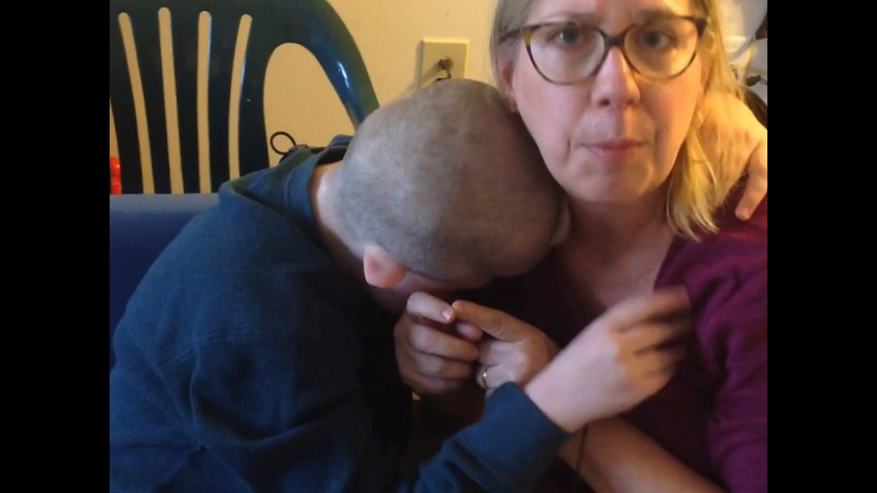 Max writing with a deafblind child 001