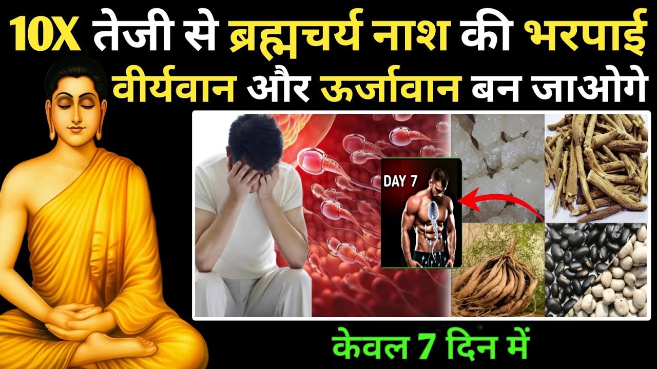 10 गुना तेजी से ब्रह्मचर्य नाश की भरपाई - वीर्यवान और ऊर्जावान बन जाओगे | Buddha Health Tips