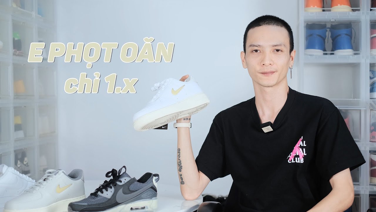 Hiếm gặp : 2 huyền thoại giày Nike - Air Force 1 và Air Max 90 giá chỉ 1.x