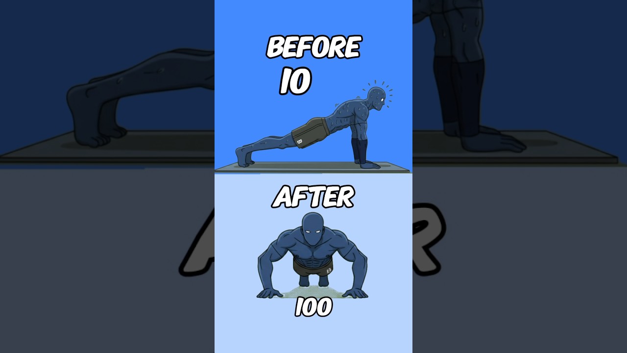 GO FROM 10 PUSH UP TO 100💪🔥 #100pushups