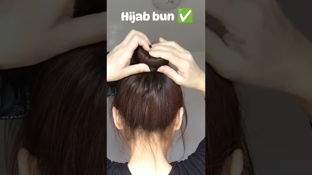 Hijabi girls ur hijab bun is here 💞 #shorts #viralshort #explorepage #trending #hairstyles #fvpシ