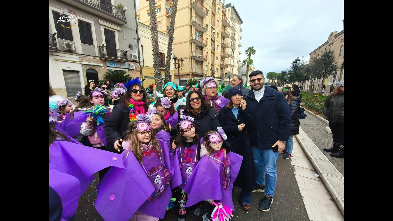 San Severo Fg Venerdi13 Febbraio 2026 Sfilata del Carnevale dei Bambini (audio modificato copyright)