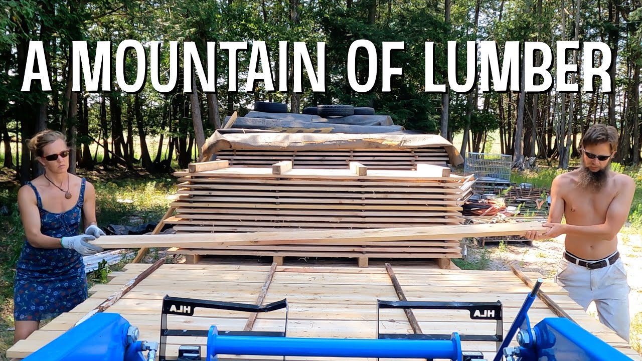 Wrapping Up Big Milling Jobs - Sawmill Storage & Lumber Pile Time