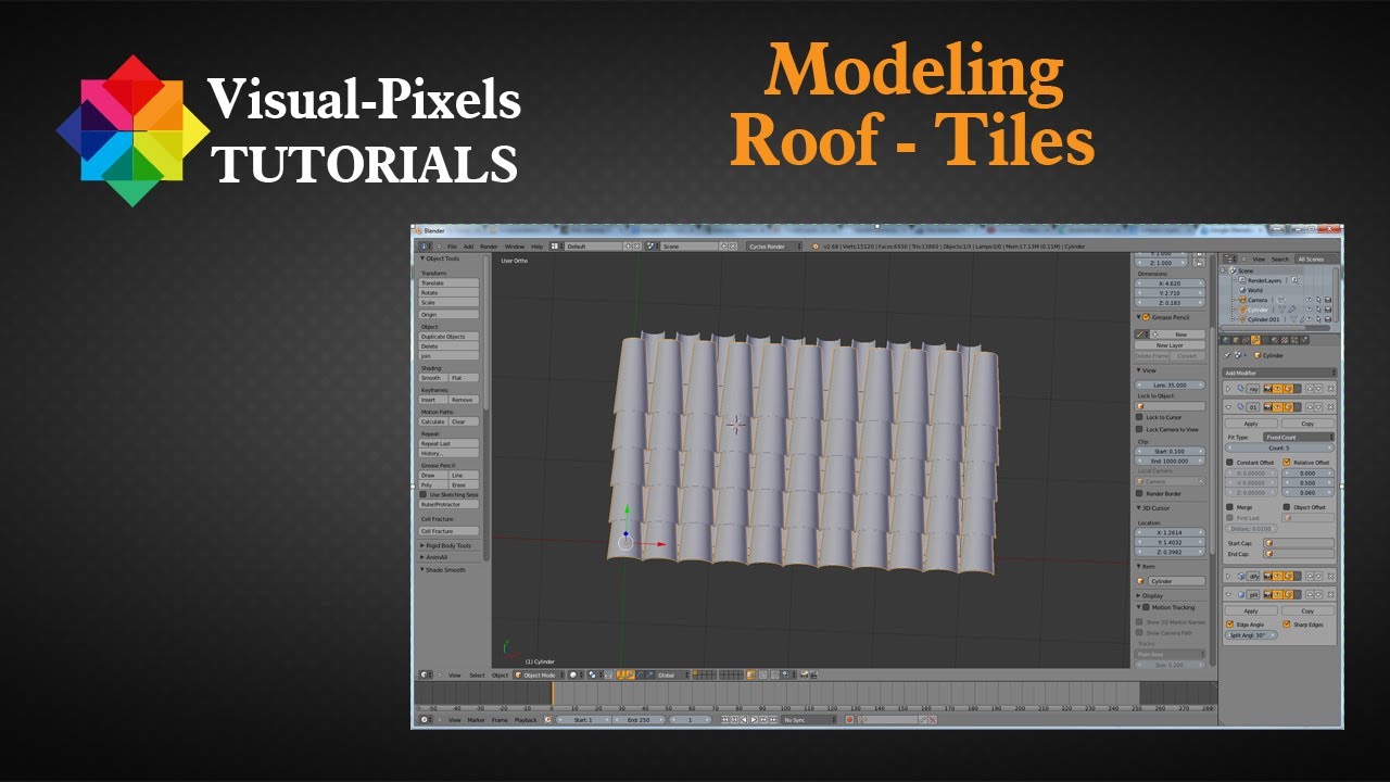 Blender Tutorial - Model Roof Tiles