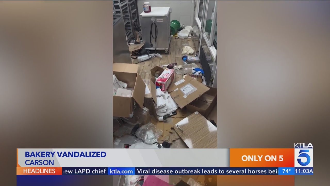 Transient trashes Carson bakery