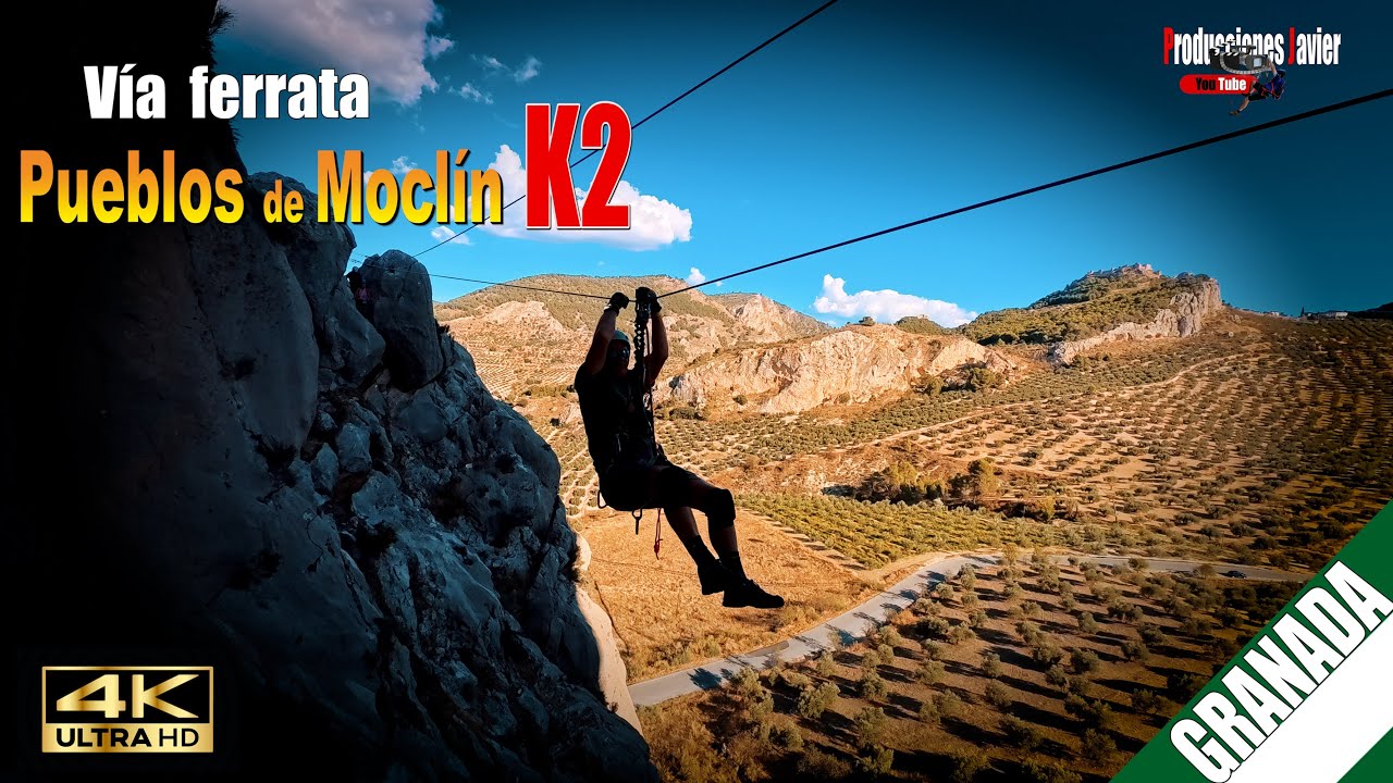 Vía Ferrata Pueblos de Moclín K2 . Moclín, Granada