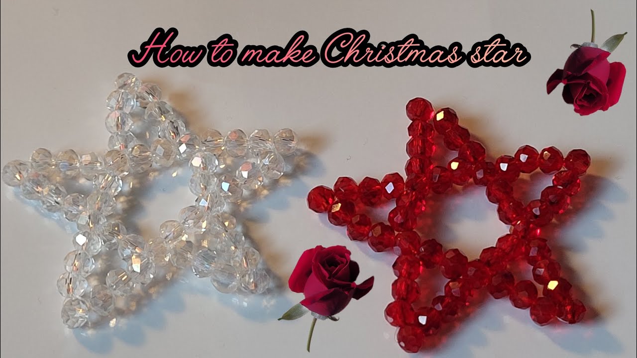How to make Christmas star | Christmas star decorations ideas | Beaded Christmas ornaments tutorial