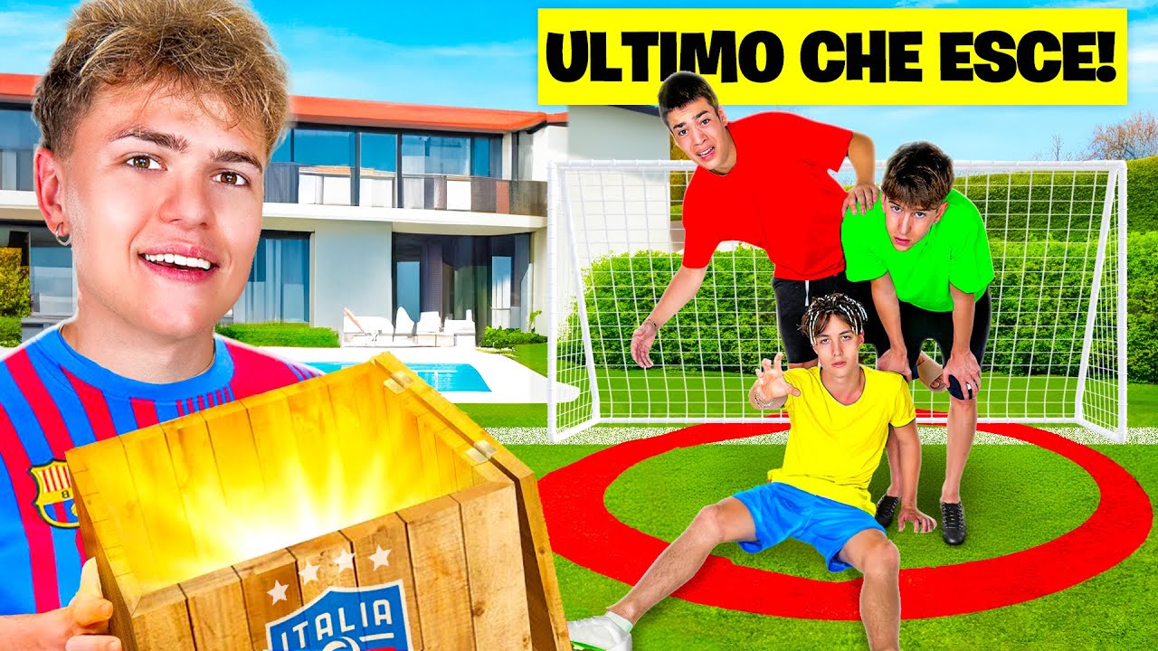 L' ULTIMO che ESCE dal MINI CAMPO da CALCIO, Vince €1000! in Villa The Booyz