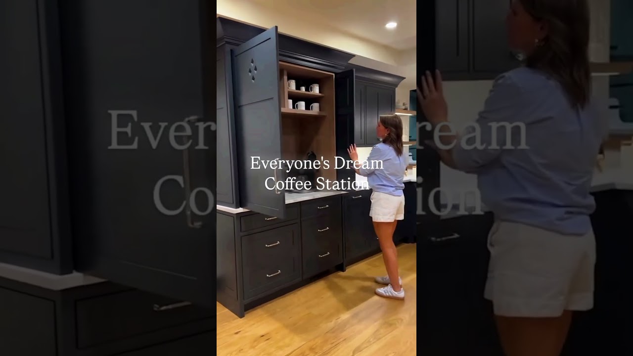 Everyone&rsquo;s Dream Coffee Station ☕ | Custom USA-Made Kitchen Cabinets