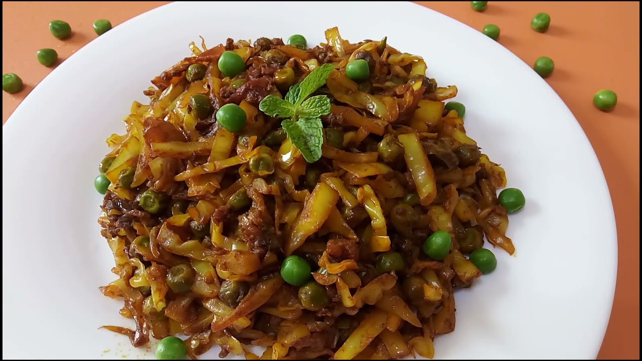 കാബേജ് ഗ്രീൻപീസ് മസാല || Cabbage Green Peas Masala || Cabbage Matar Masala