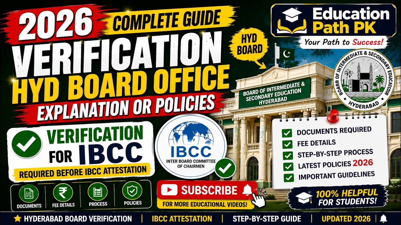 BISE HYDERABAD Verification Process 2026 | Complete Guide Before IBCC Attestation | Edupath pk
