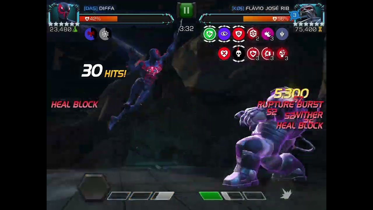 Apocalypse alliance war boss (bane and true strike) soloed by Spider-Man 2099