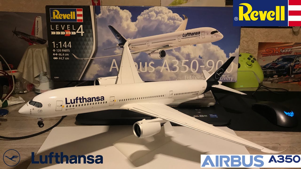 Сборка Airbus a350-900 Lufthansa 1/144 Revell
