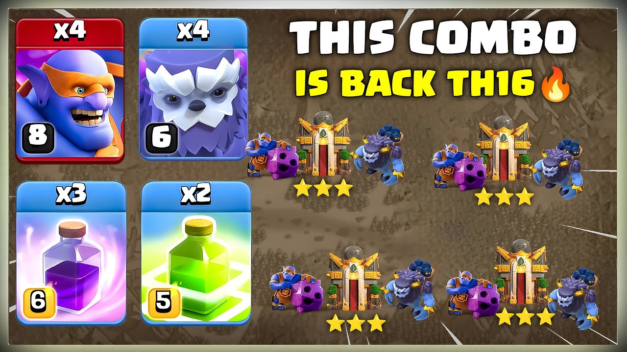 How to Use Yeti Super Bowlers | TH16 Attack Strategy | Clash of Clans