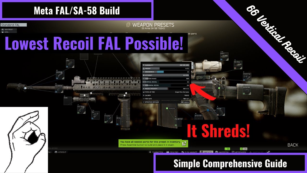 Escape From Tarkov Meta SA-58/FAL Build Guide
