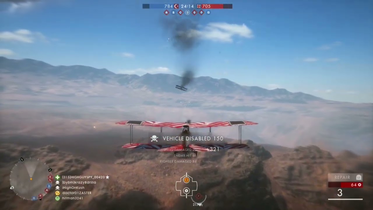 BF1 Attack Plane Tank Buster Kills
