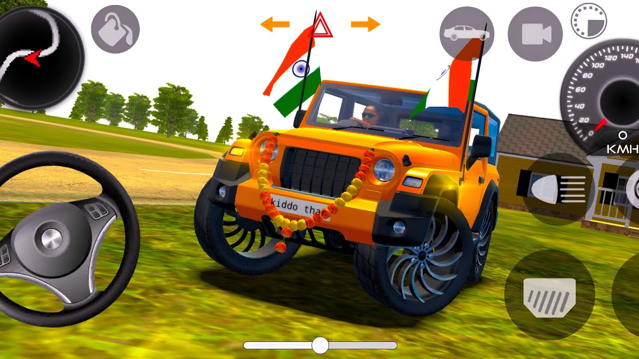 (DOLLAR ) Modified😡Mahindra Thar Car Games: Indian  ( Gadi Wala Game ) Thar Gadi Android Carseplay 