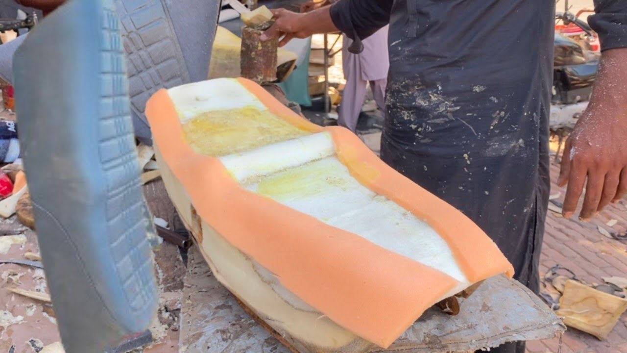 How to Repair and Redesign a Motorcycle Foam Seat with Custom Upholstery
