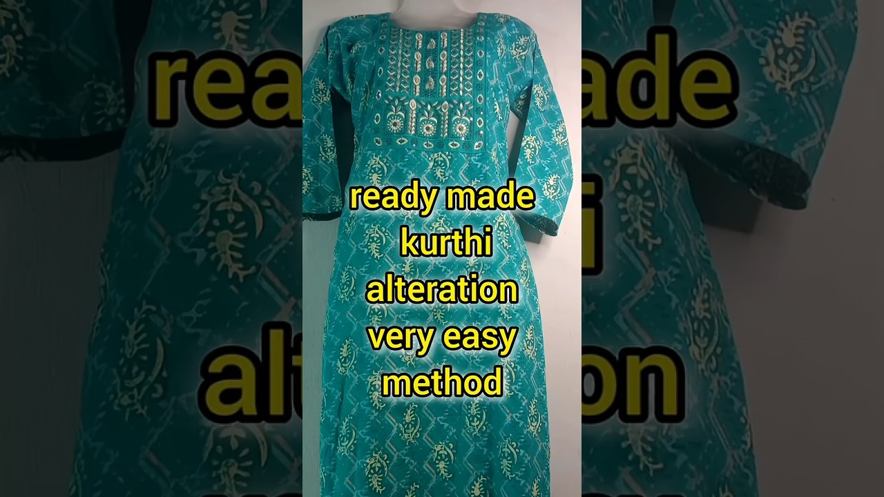 Readymade kurthi alteration#very easy method#trending