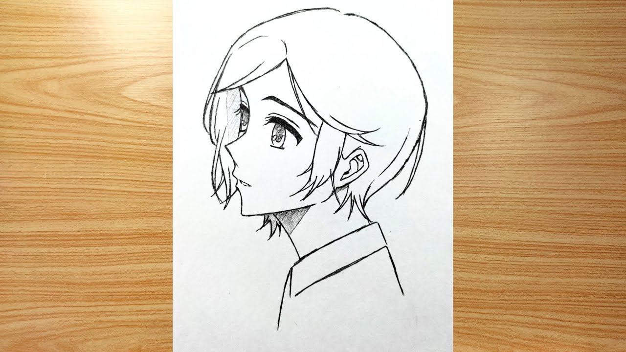 easy to draw | how to draw anime girl sideview face step by step