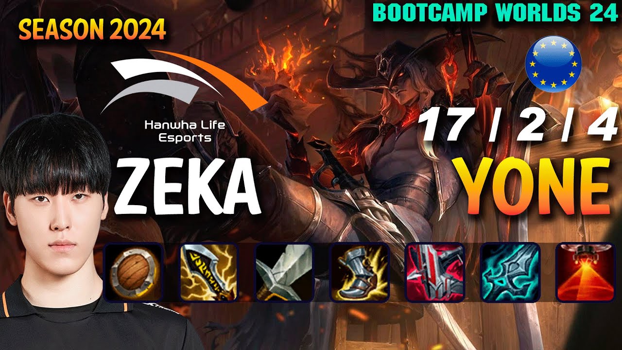 HLE Zeka YONE vs SYNDRA Mid - Patch 14.19 EUW Ranked WORLDS 2024 Bootcamp | lolrec