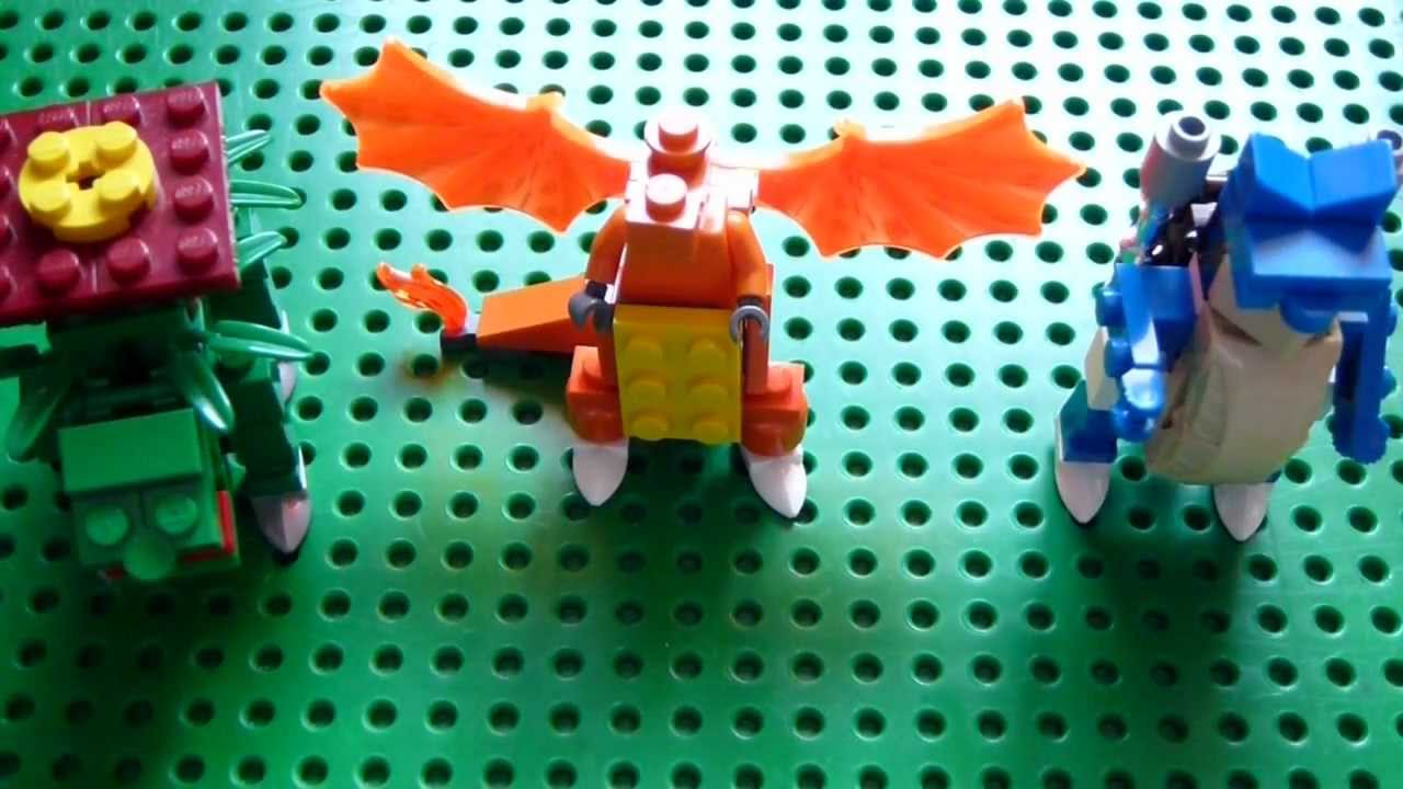 Lego Pokemon + Instructions Part 1 - Venusaur, Charizard, and Blastoise