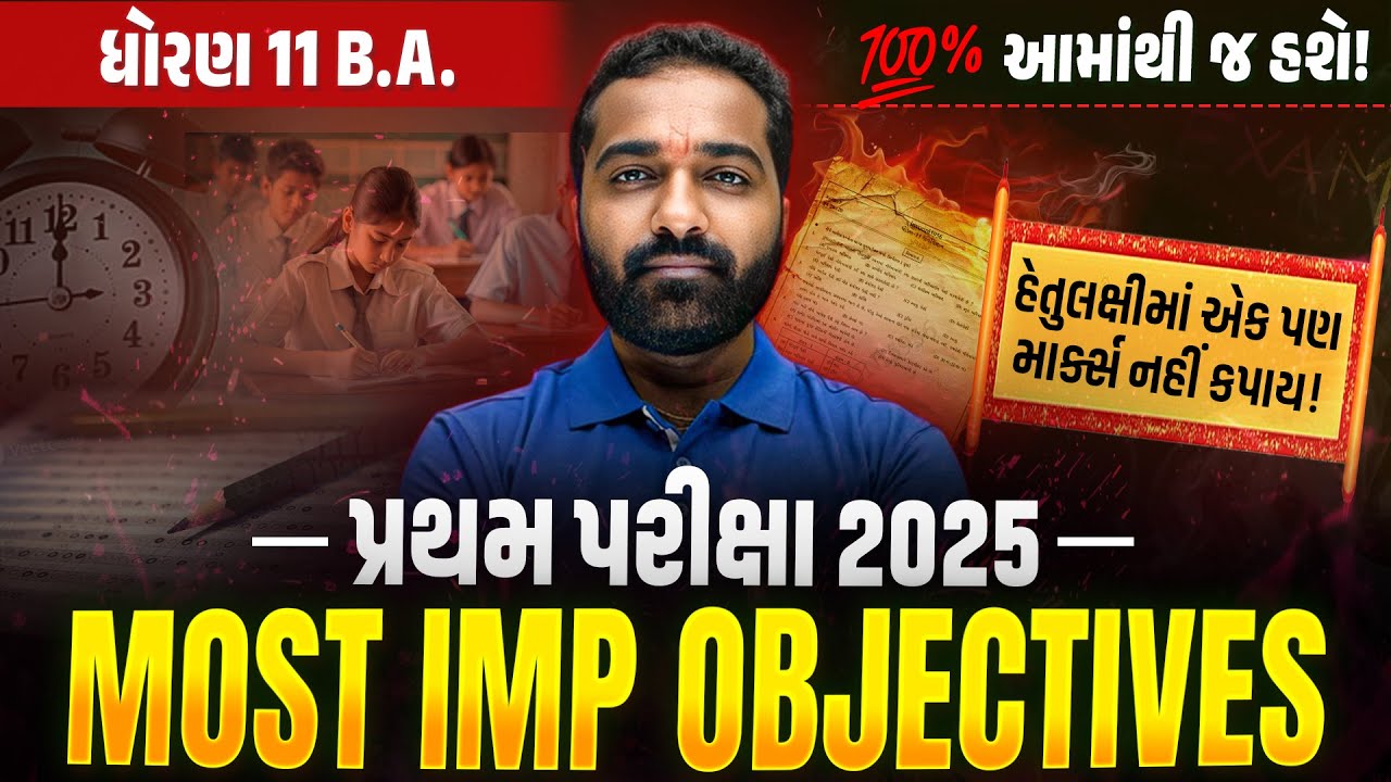 Std 11 BA MOST IMP Objectives | Quick Revision for Exam 💯| Vidyakul Special 🎯
