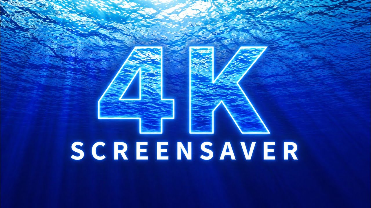 4K TV Screensaver Loop | Deep Blue Underwater Silent Background (1 Hour)
